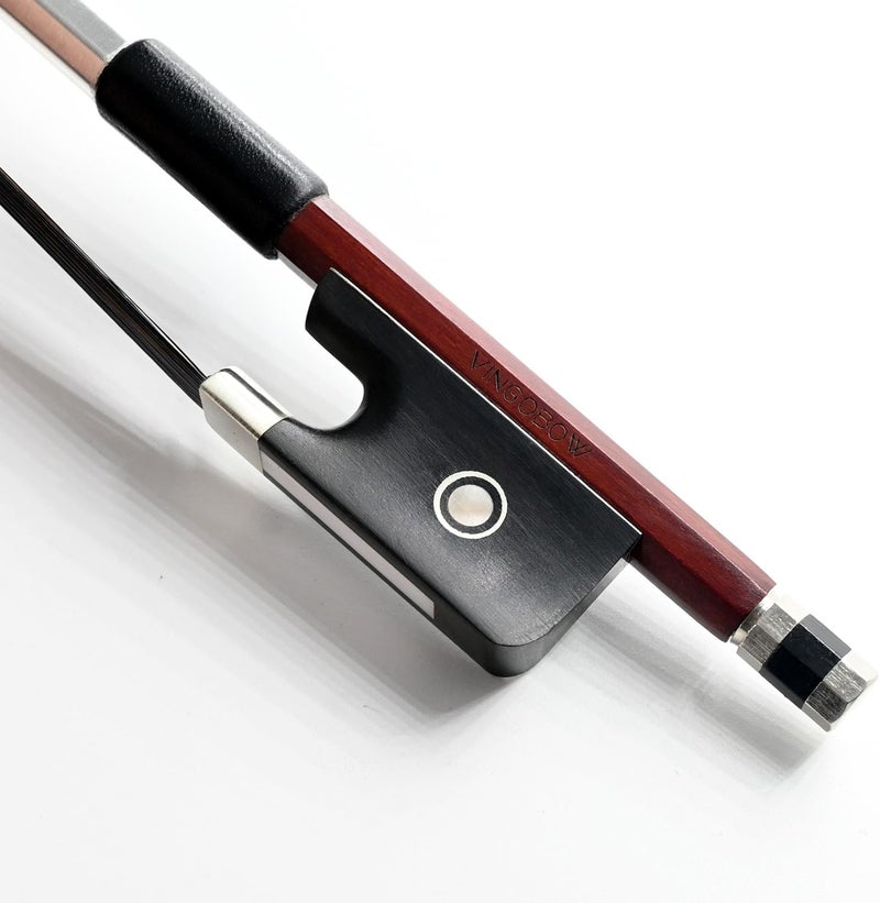 VINGOBOW Brazilwood Viola Bow For 14"-17" Violas Full Size 74.5cm Ebony Frog Natural Mongolian Black Horsehair Well Balanced Sweet Tone - Image 5